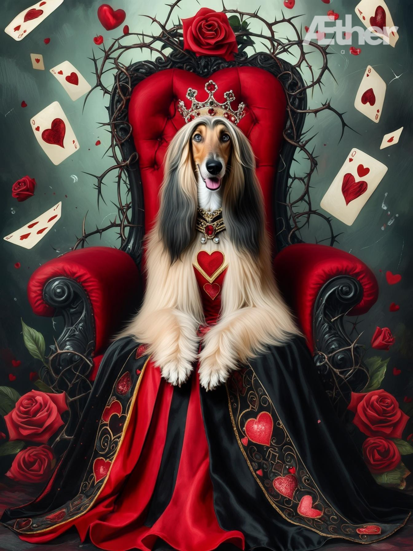 Custom Alice in Wonderland Pet Portrait – Whimsical Fantasy Pet Art