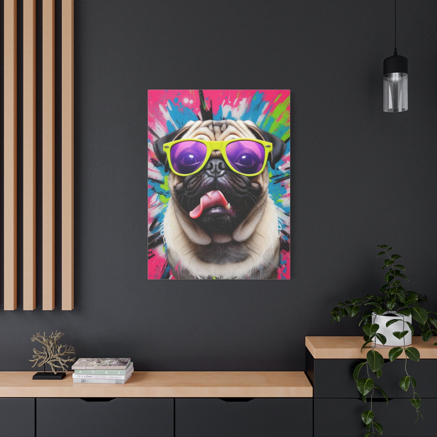 Custom Retro Pet Portrait – 80s Vaporwave Synthwave Pet Art, Neon Digital Pet Artwork