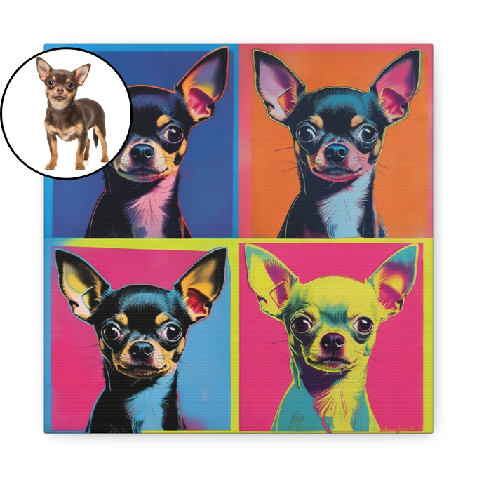 Pop Art Custom Pet Portrait – Andy Warhol Inspired