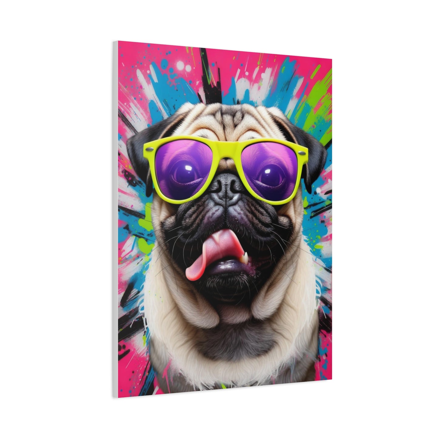 Custom Retro Pet Portrait – 80s Vaporwave Synthwave Pet Art, Neon Digital Pet Artwork