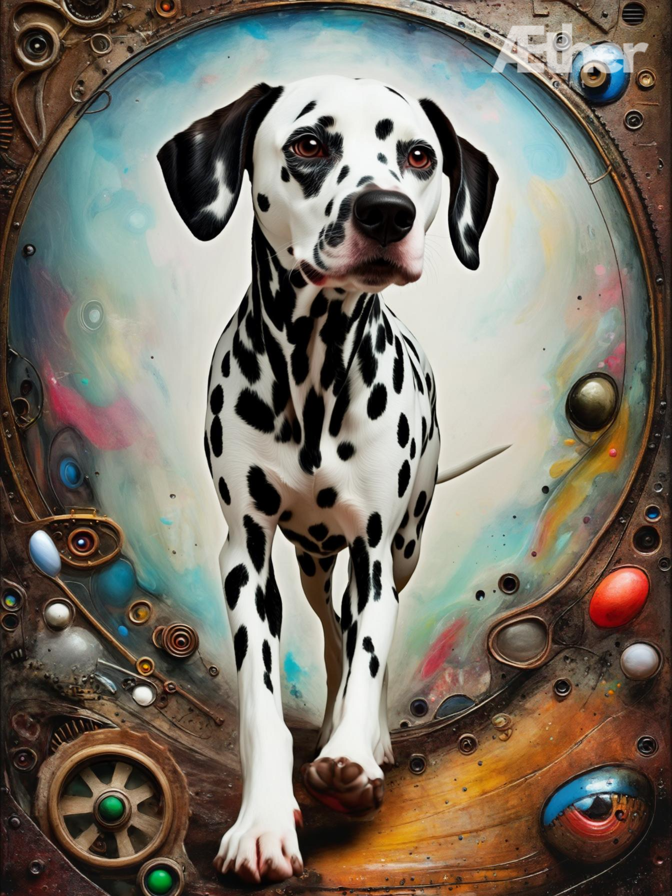 Custom Abstract Pet Portrait - Modern Pet Artwork in Bold, Surreal Style