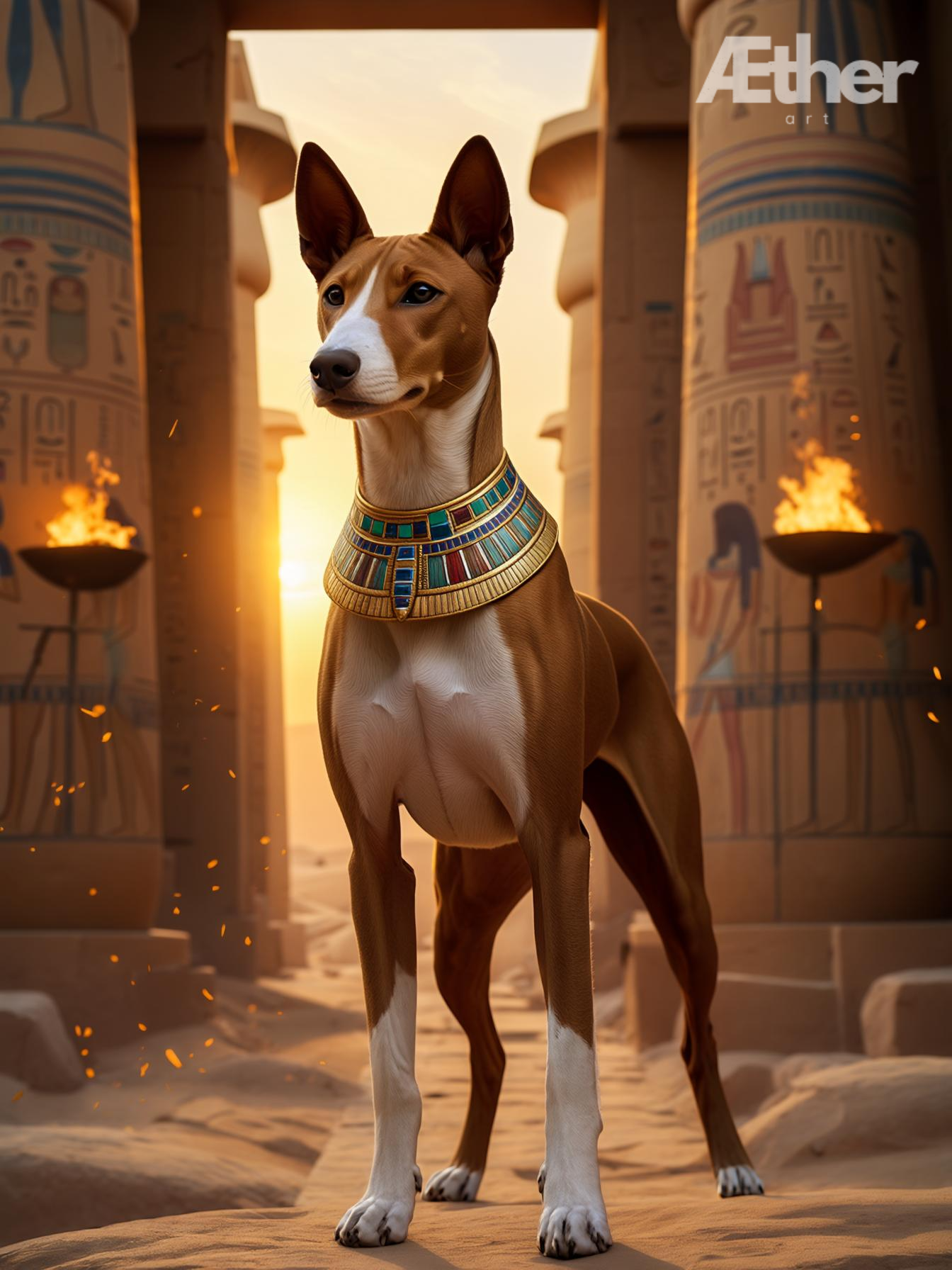 Custom Egyptian Pet Portrait – Pharaoh, Queen, High Priest, or Goddess Artwork