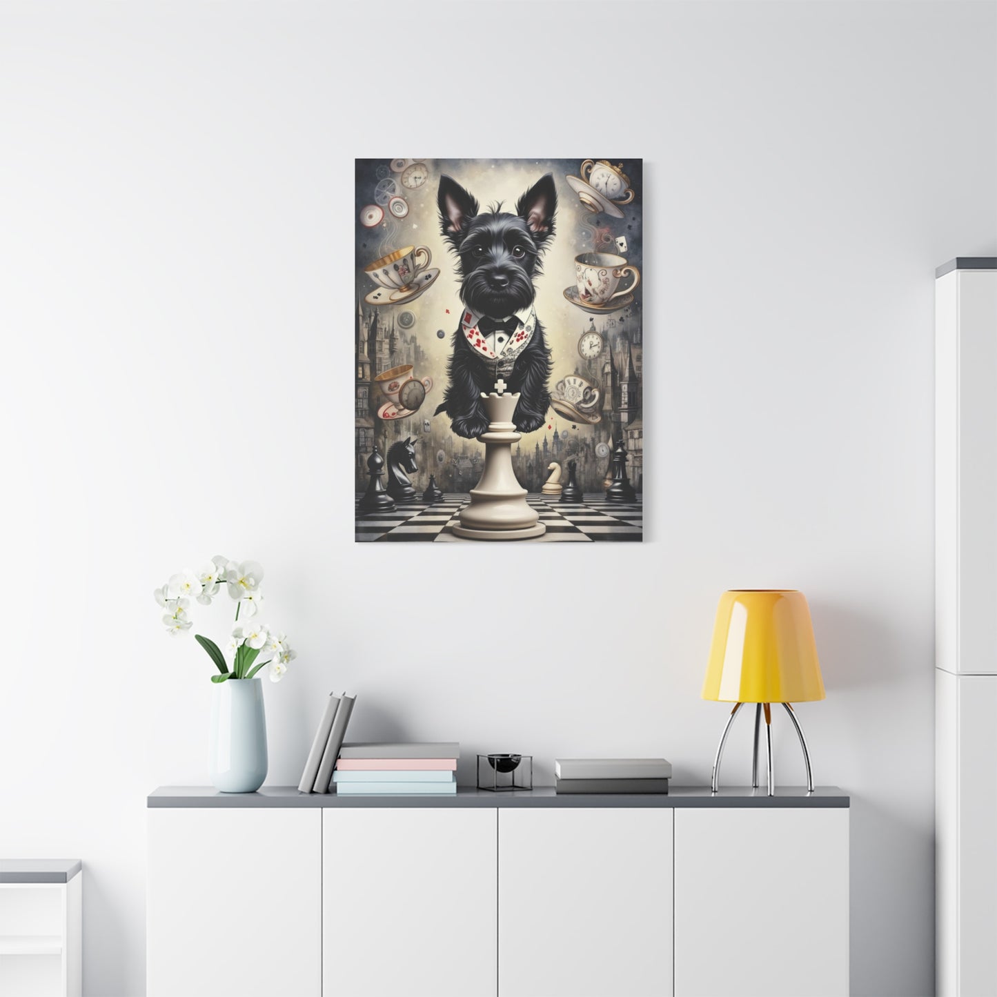 Custom Alice in Wonderland Pet Portrait – Whimsical Fantasy Pet Art