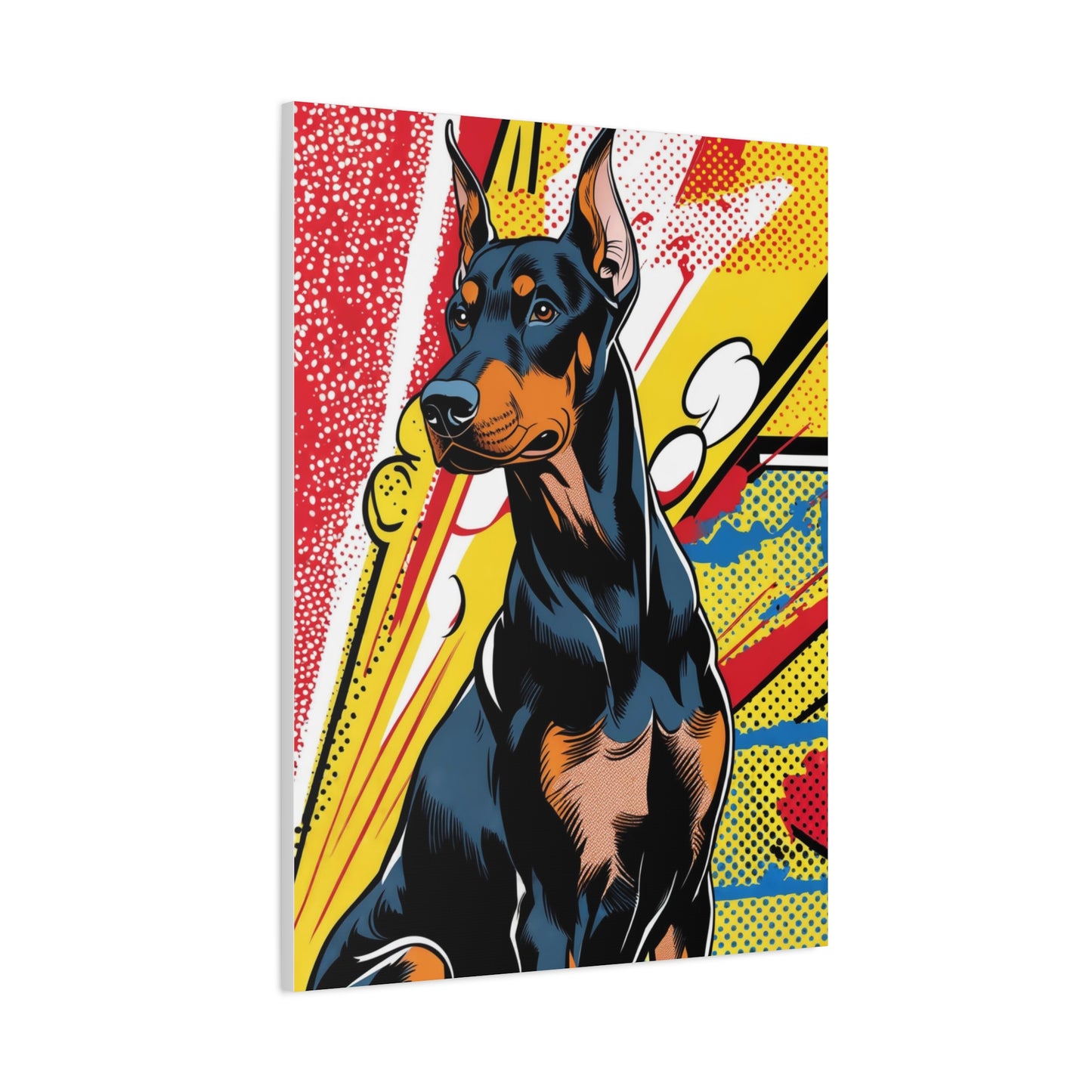 Lichtenstein Comic Book Style Custom Pet Portrait – Personalized Pop Art Wall Art