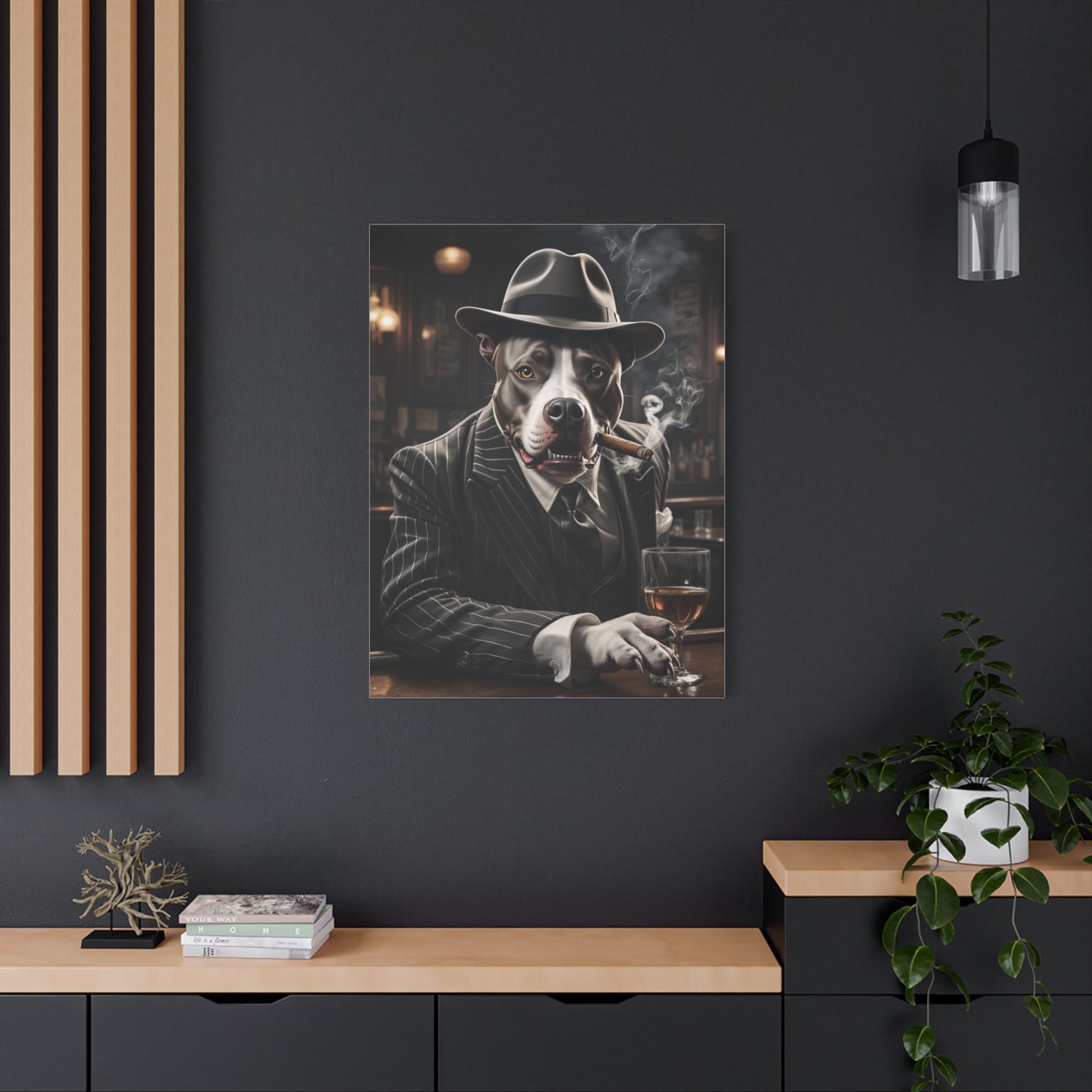 Custom Gangster Pet Portrait – Godfather, Al Capone, Scarface Pet Artwork