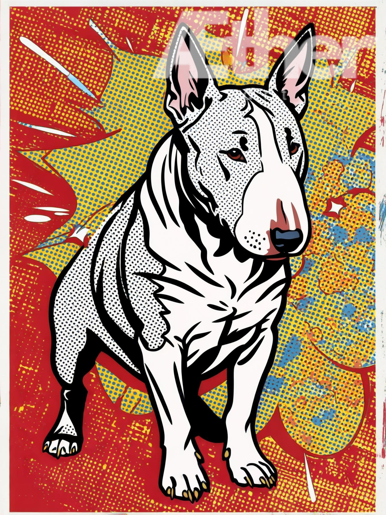 Lichtenstein Comic Book Style Custom Pet Portrait – Personalized Pop Art Wall Art