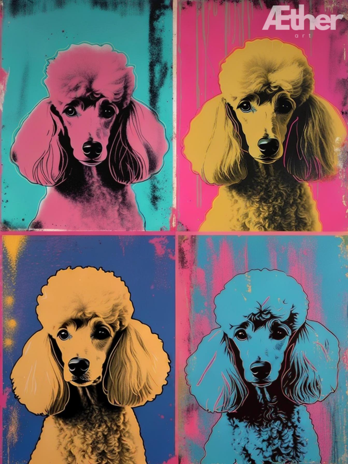 Pop Art Custom Pet Portrait – Andy Warhol Inspired