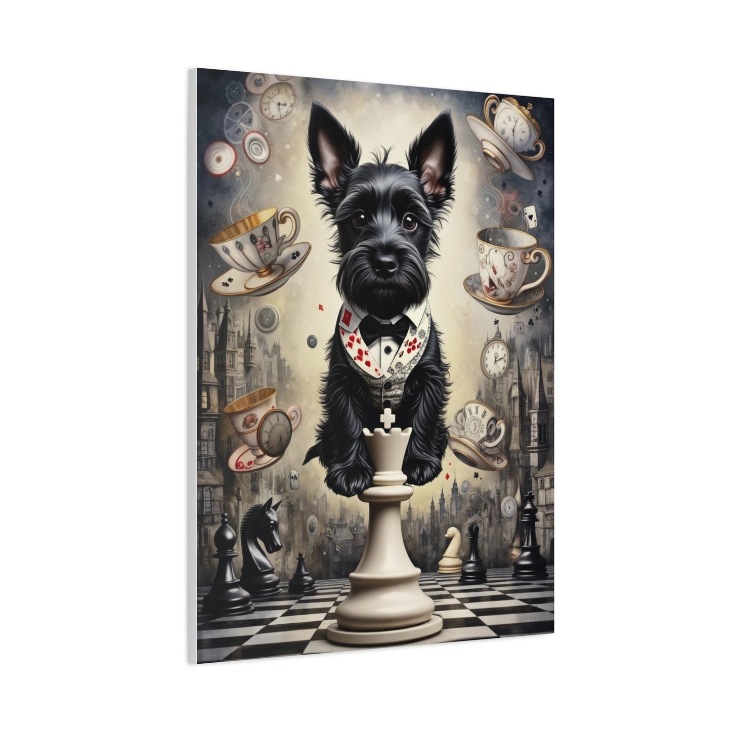 Custom Alice in Wonderland Pet Portrait – Whimsical Fantasy Pet Art