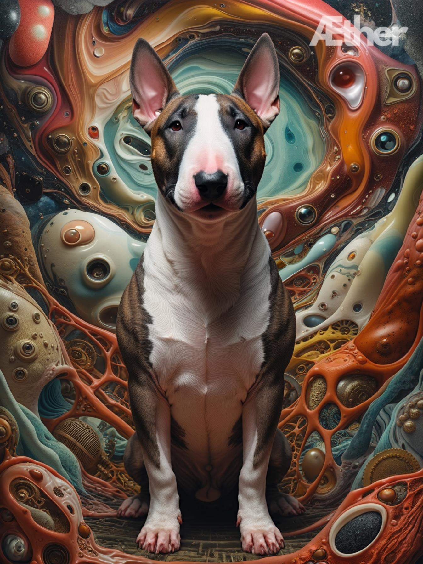 Custom Abstract Pet Portrait - Modern Pet Artwork in Bold, Surreal Style