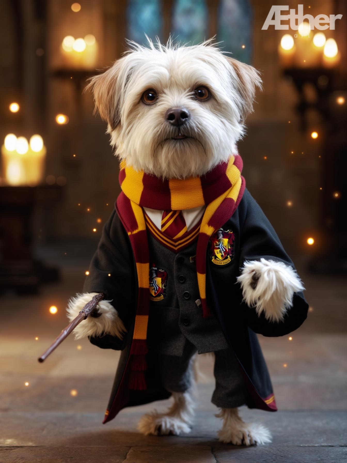 Harry Potter Custom Pet Portrait, Personalized Pet Wall Art