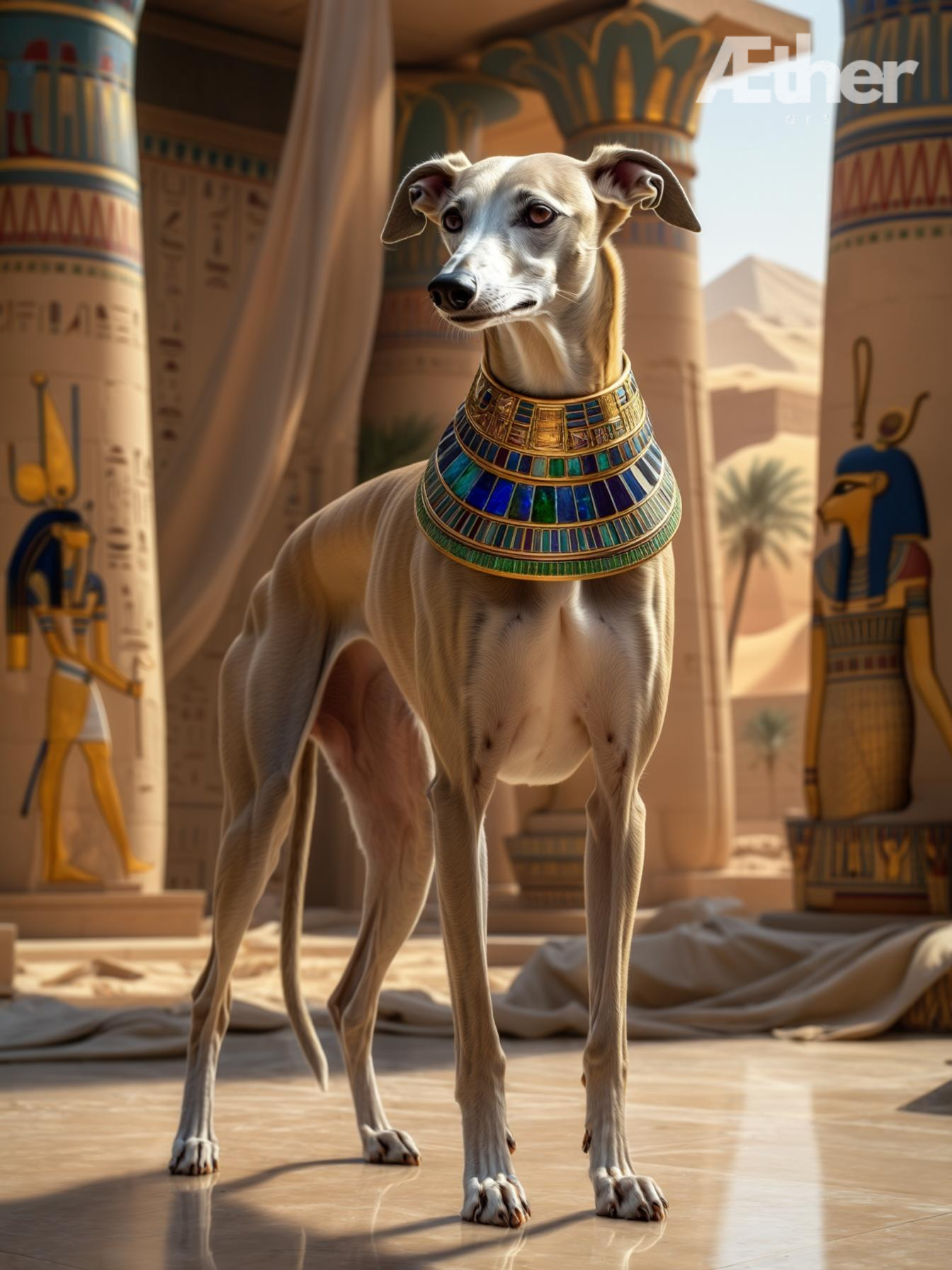 Custom Egyptian Pet Portrait – Pharaoh, Queen, High Priest, or Goddess Artwork