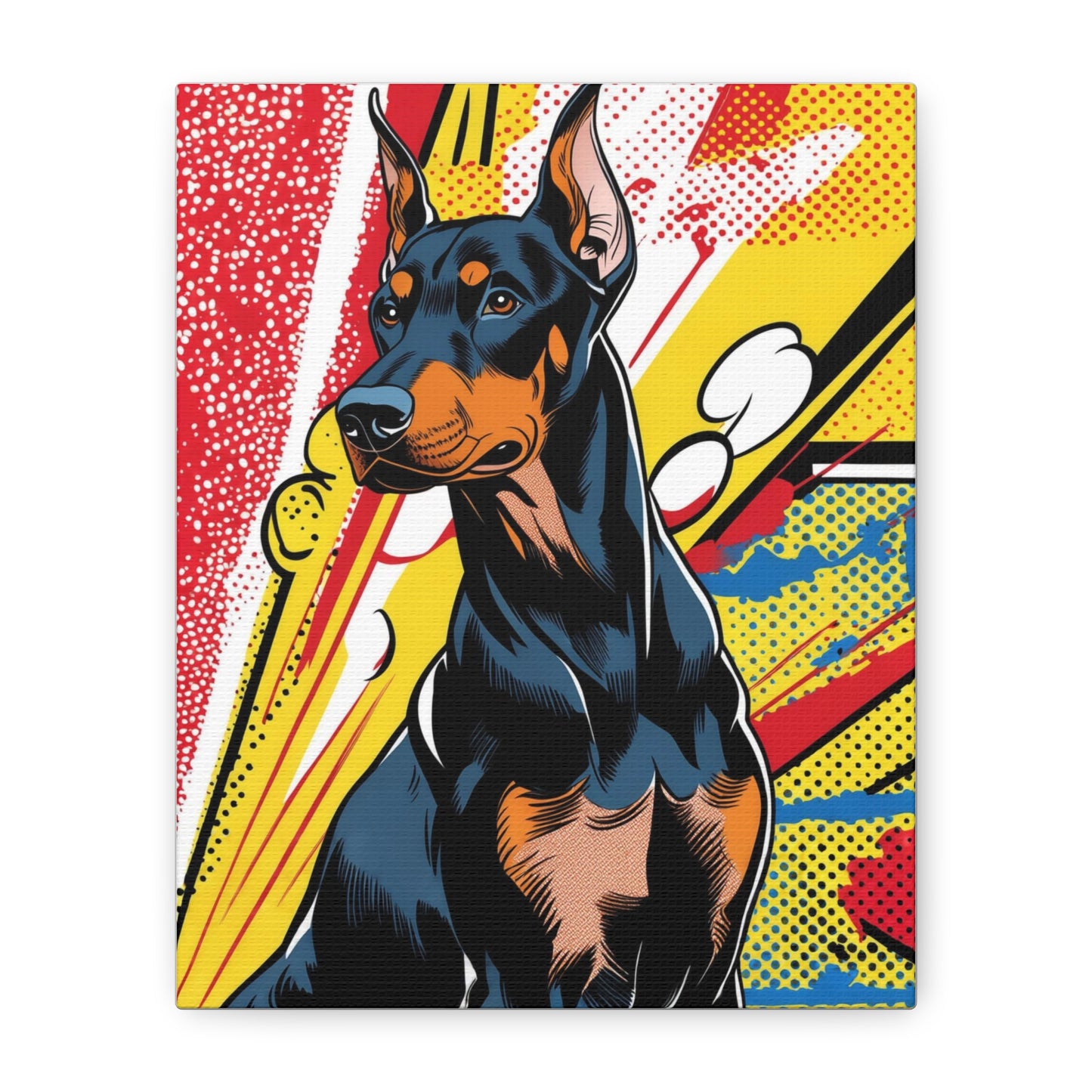 Lichtenstein Comic Book Style Custom Pet Portrait – Personalized Pop Art Wall Art