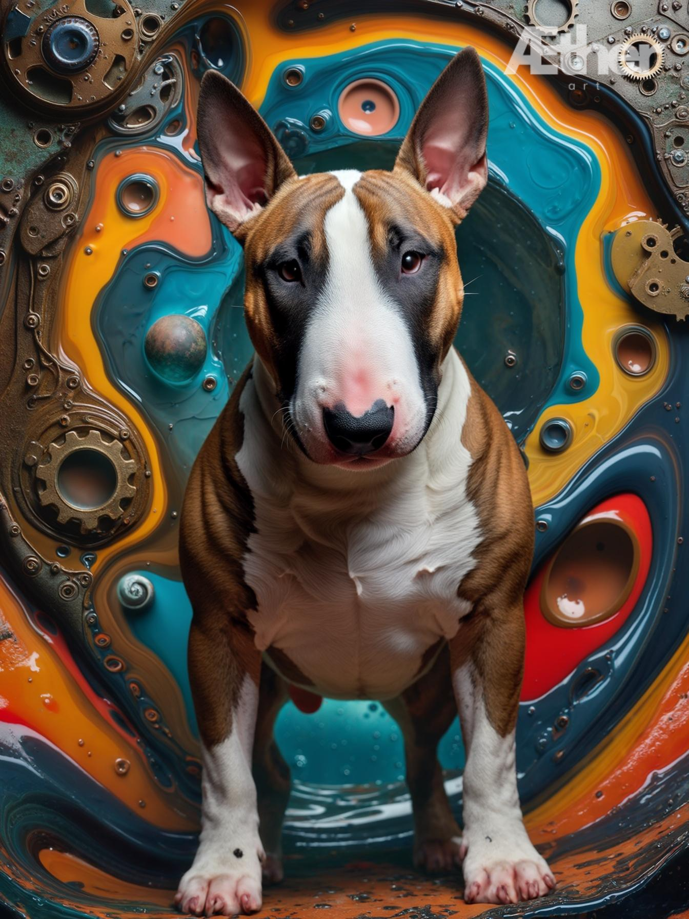 Custom Abstract Pet Portrait - Modern Pet Artwork in Bold, Surreal Style