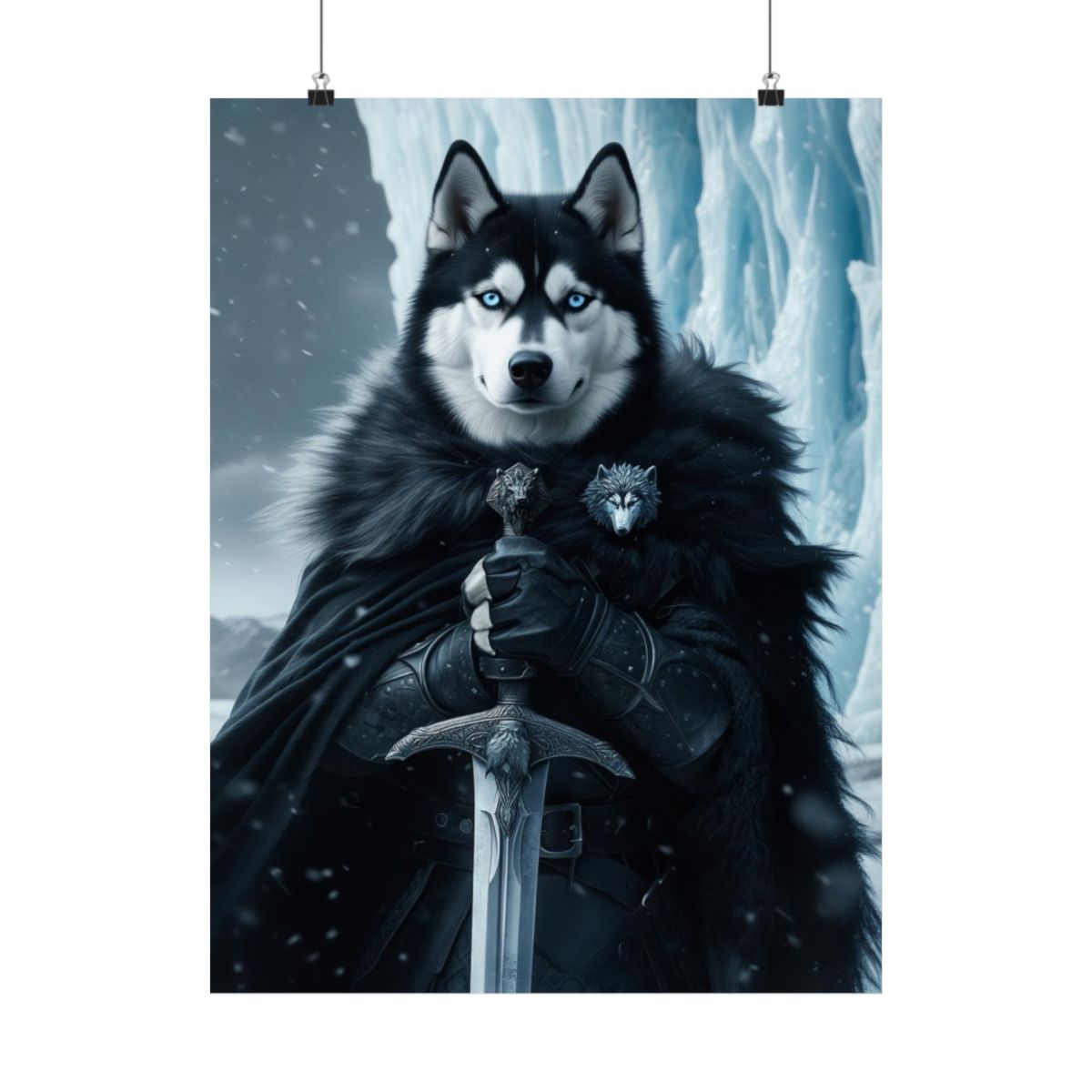 Custom Game of Thrones Pet Portrait – Personalized Medieval Pet Art – Jon Snow, Daenerys, Tyrion & More