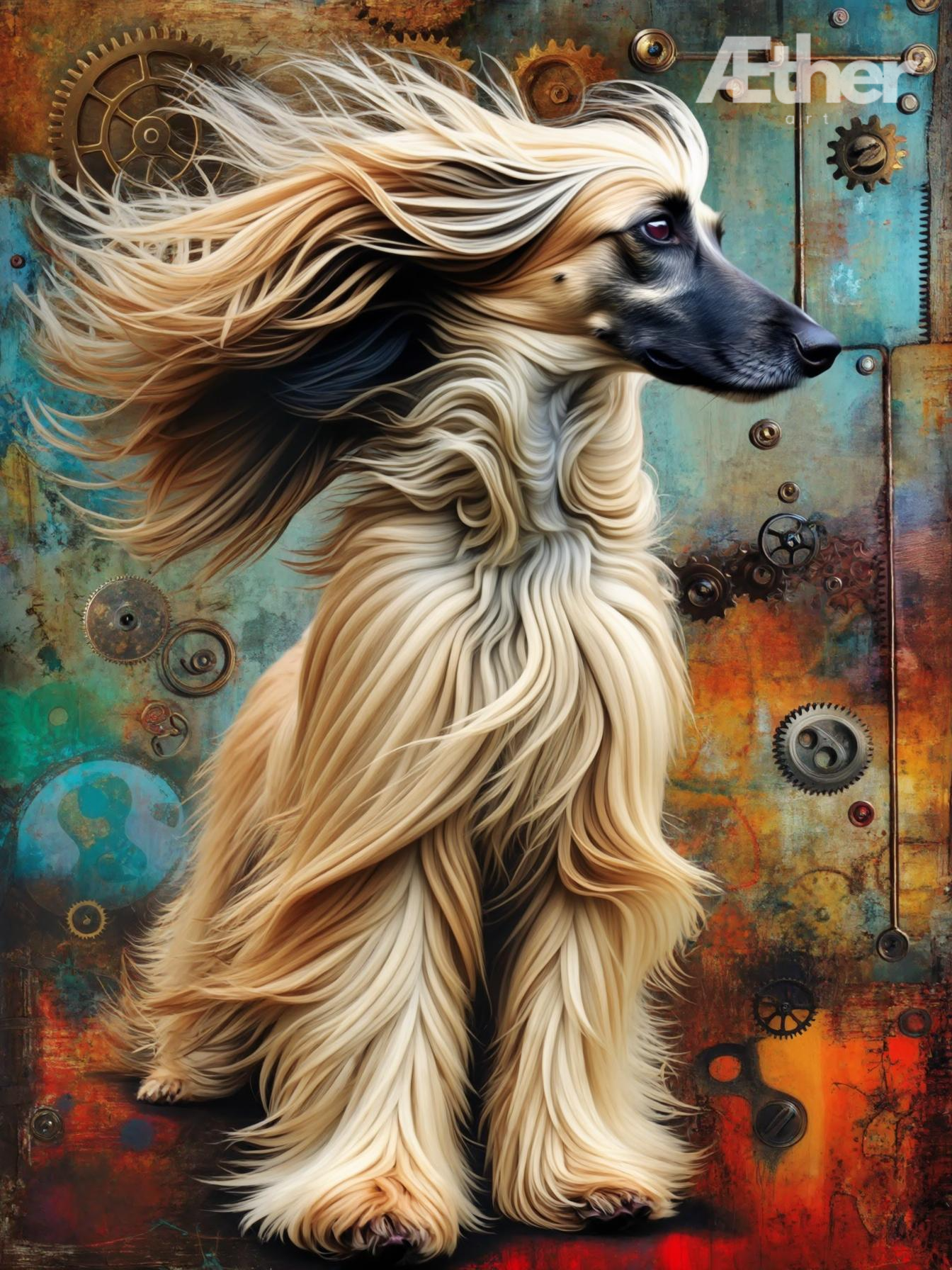 Custom Abstract Pet Portrait - Modern Pet Artwork in Bold, Surreal Style