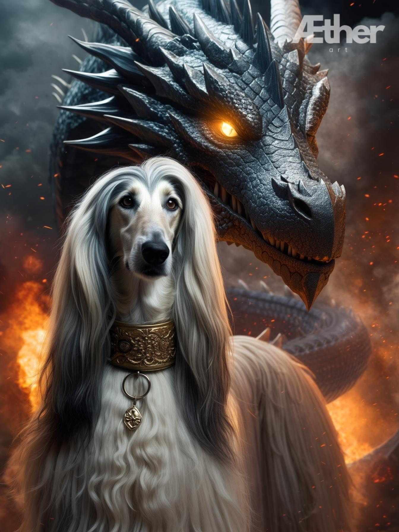 Custom Game of Thrones Pet Portrait – Personalized Medieval Pet Art – Jon Snow, Daenerys, Tyrion & More