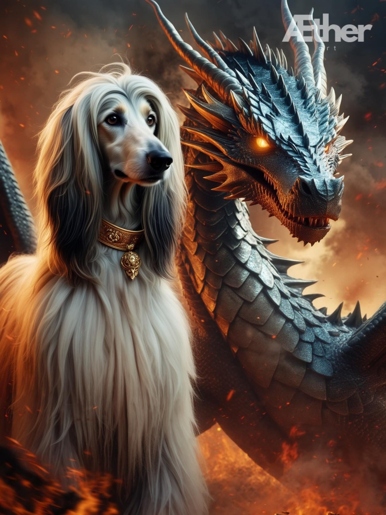 Custom Game of Thrones Pet Portrait – Personalized Medieval Pet Art – Jon Snow, Daenerys, Tyrion & More