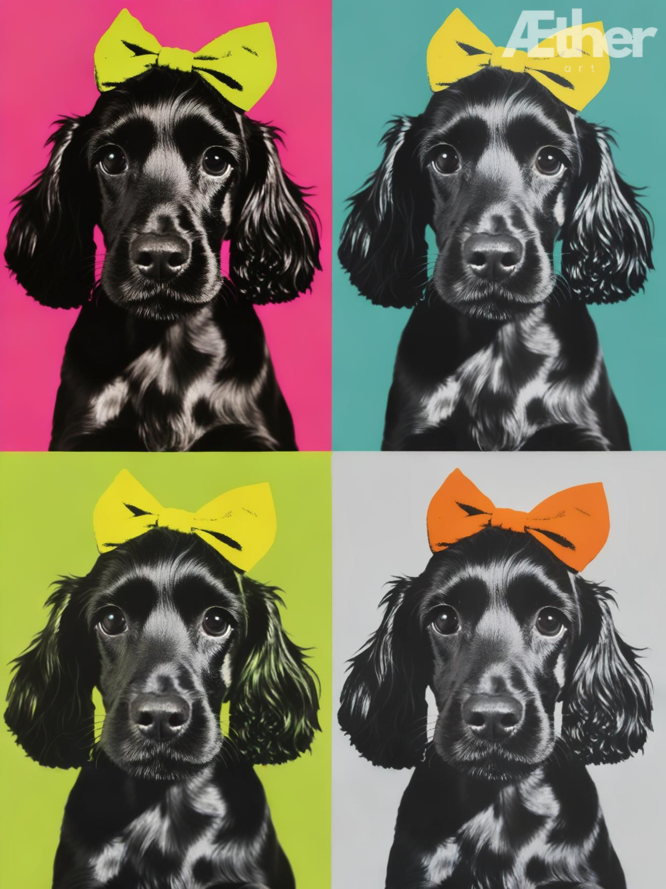 Pop Art Custom Pet Portrait – Andy Warhol Inspired