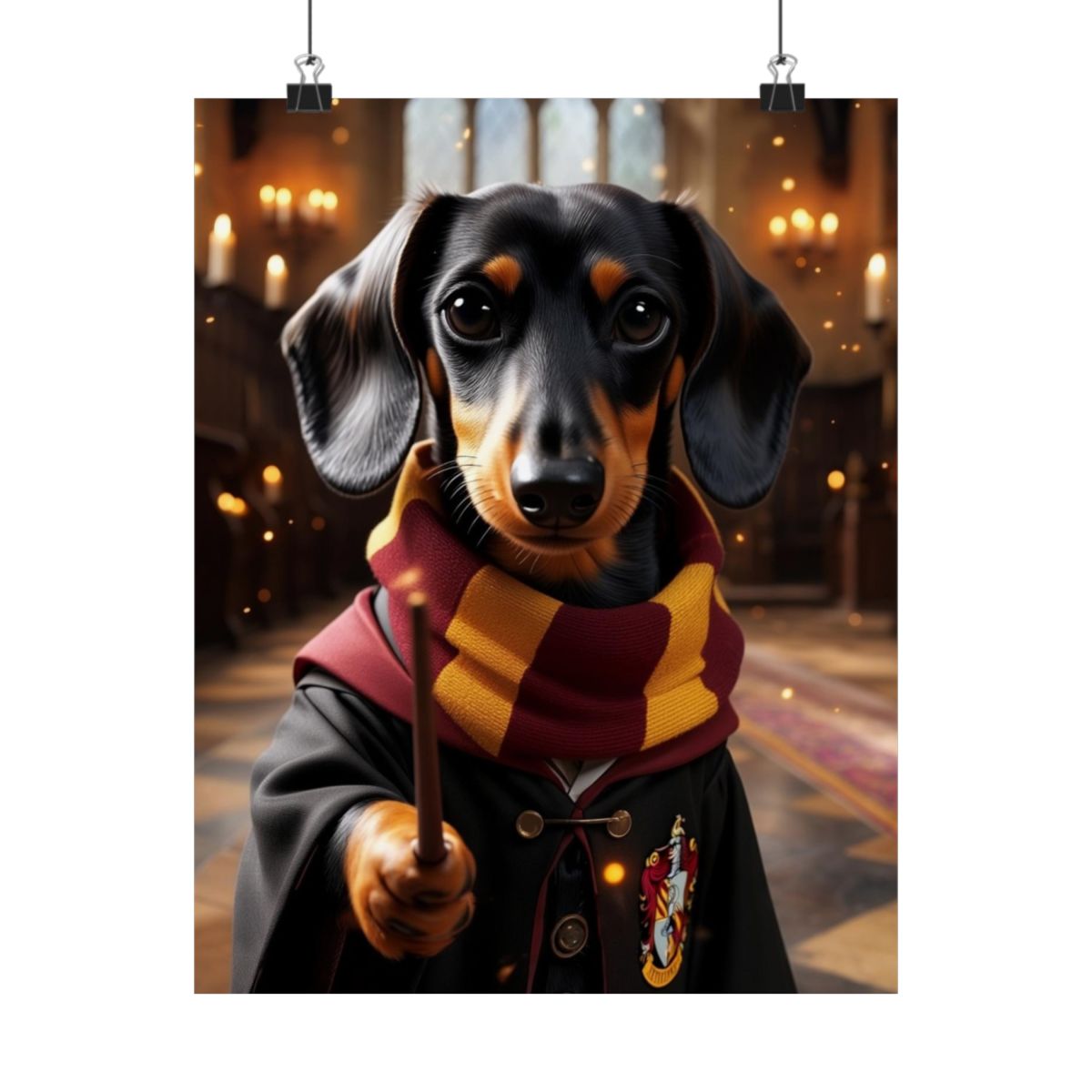 Harry Potter Custom Pet Portrait, Personalized Pet Wall Art