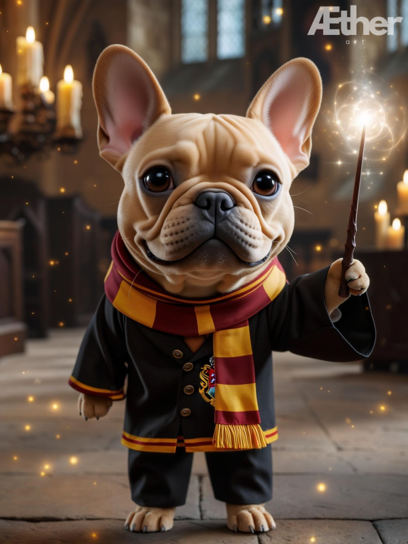 Harry Potter Custom Pet Portrait, Personalized Pet Wall Art