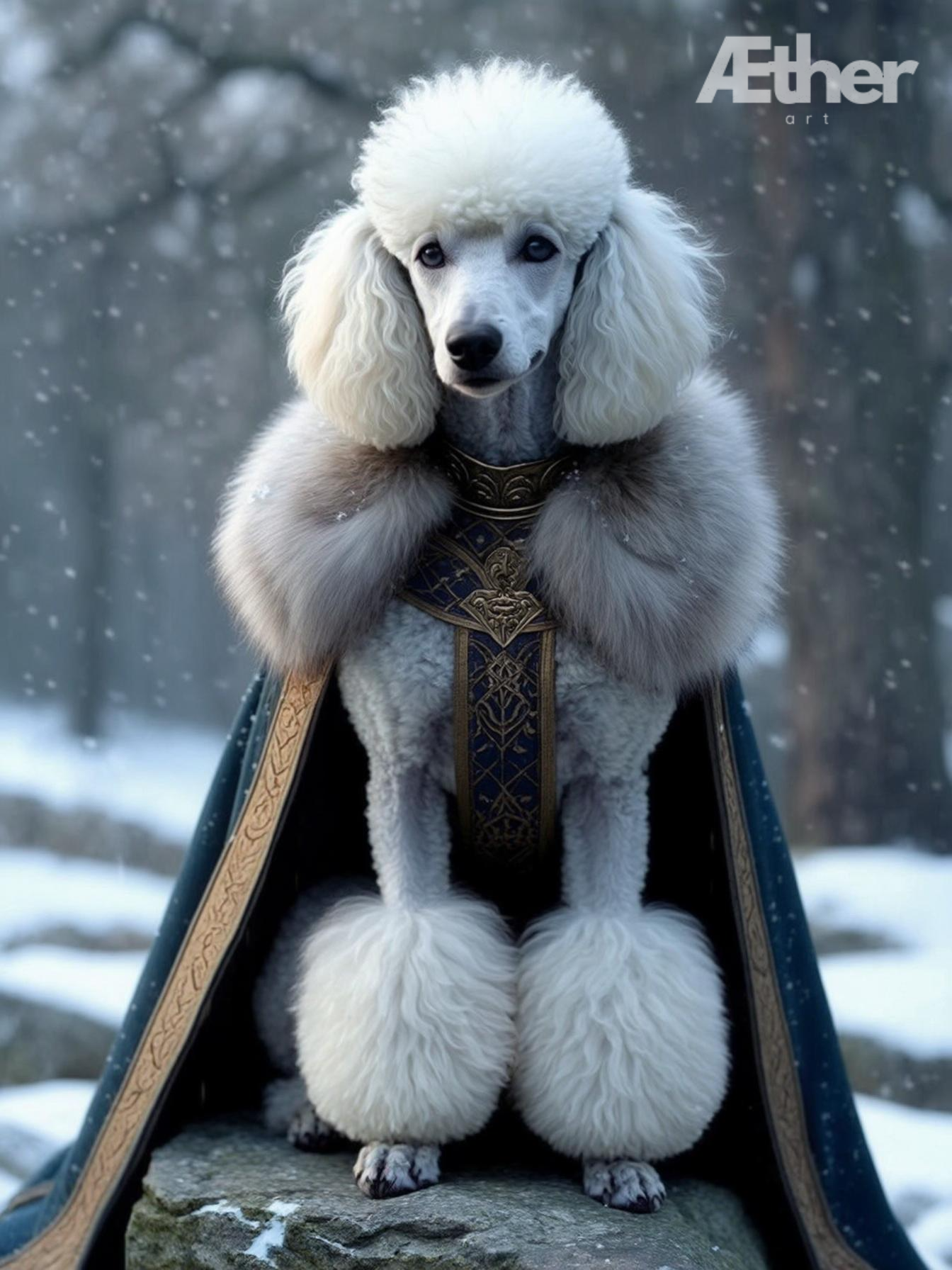 Custom Game of Thrones Pet Portrait – Personalized Medieval Pet Art – Jon Snow, Daenerys, Tyrion & More